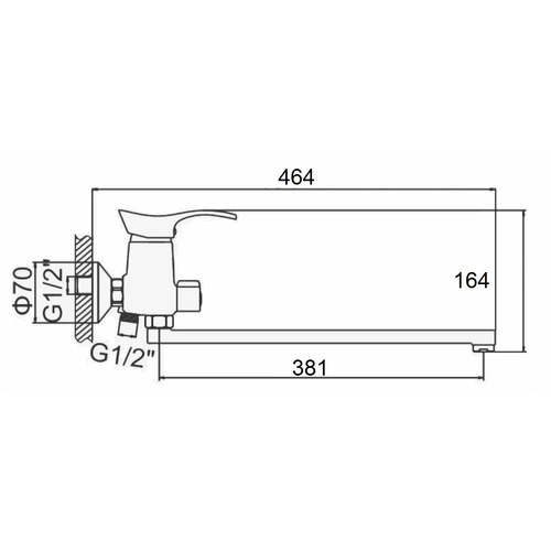 Смеситель для ванны D-Lin D146405-2 хром