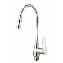 Смеситель для кухни D-Lin D150362-Q хром с гибким изливом