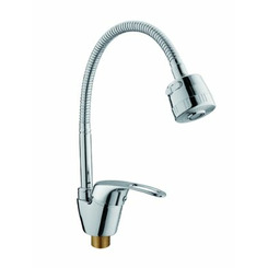 Смеситель для кухни D-Lin D150409-T хром с гибким изливом