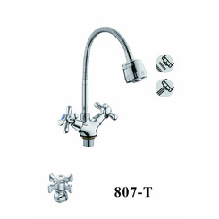 Смеситель для кухни D-Lin D153807-T хром с гибким изливом