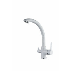 Смеситель для кухни D-Lin D159315-5C белый латунный с подключением фильтра