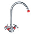 Смеситель Decoroom DR46028-Red для кухни двуручный с высоким поворотным изливом