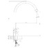 Смеситель Decoroom DR46028-Red для кухни двуручный с высоким поворотным изливом