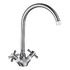 Смеситель Decoroom DR46028-White для кухни двуручный с высоким поворотным изливом