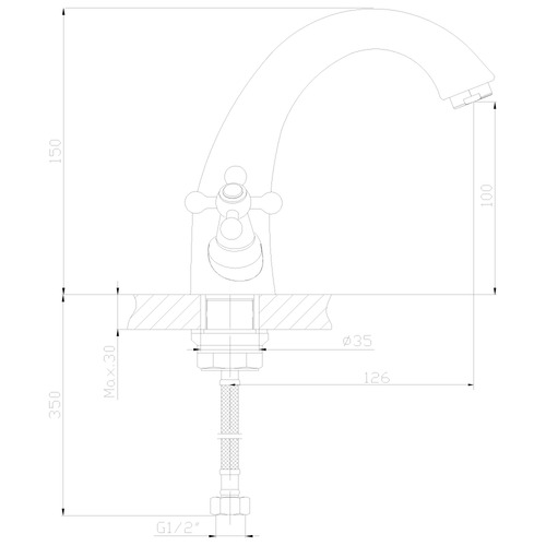 Смеситель Decoroom DR49011 для раковины двуручный монолитный