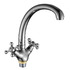 Смеситель Decoroom DR49029 для кухни двуручный с высоким поворотным изливом