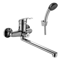 Смеситель Decoroom DR68043 для ванны одноручный с длинным изливом 300 мм