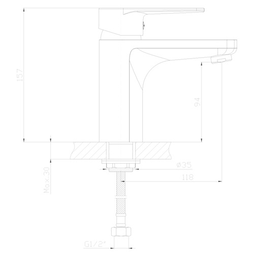 Смеситель Decoroom DR69011 для раковины одноручный монолитный