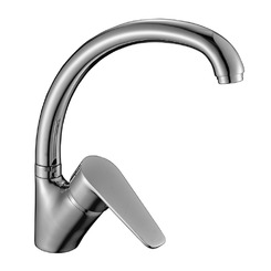 Смеситель Decoroom DR69021 для кухни одноручный с высоким поворотным изливом