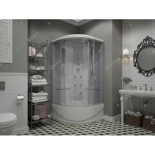 Душевая кабина Erlit Comfort ER2509TP-C4 90х90 с гидромассажем тонированное стекло