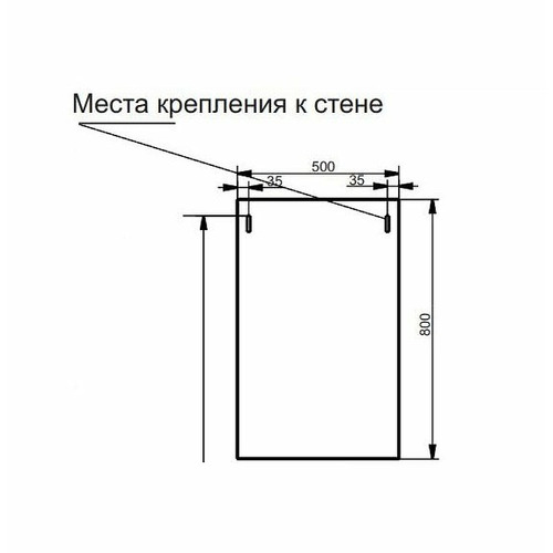 Зеркало Эстет Elin (ШхГхВ) 900х20х750
