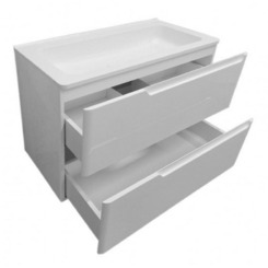 Тумба с раковиной Эстет Kare Luxe 800х450 подвесной 2 ящика (ШхГхВ) 798х446х607