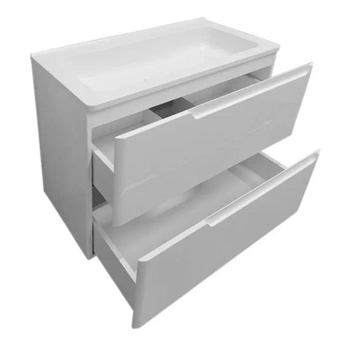Тумба с раковиной Эстет Kare Luxe 700х450 подвесной 2 ящика (ШхГхВ) 698х446х607