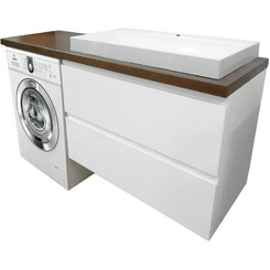 Тумба с раковиной Эстет Malibu Luxe 1550х500 правосторонний подвесной 2 ящика (ШхГхВ) 898х476х607