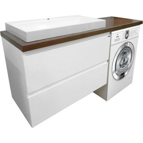 Тумба с раковиной Эстет Malibu Luxe 1550х500 левосторонний подвесной 2 ящика (ШхГхВ) 898х476х607