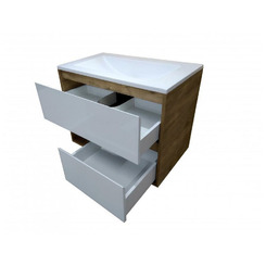 Тумба с раковиной Эстет Monaco Wood 900х480 подвесной 2 ящика (ШхГхВ) 898х476х607