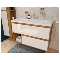 Тумба с раковиной Эстет Monaco Wood 1000х480 подвесной 2 ящика (ШхГхВ) 998х476х607