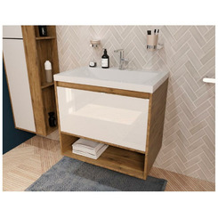 Тумба с раковиной Эстет Monaco Wood 700х480 подвесной 1 ящик (ШхГхВ) 698х476х607