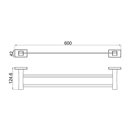 Полотенцедержатель двойной Gappo G0709-3 золото