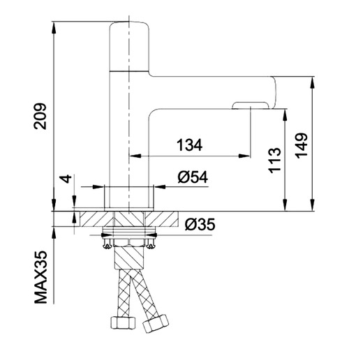 Смеситель для раковины Gappo G1052-81 Золото