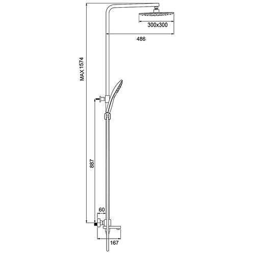 Душевая система с термостатом Gappo G2418-40 Хром
