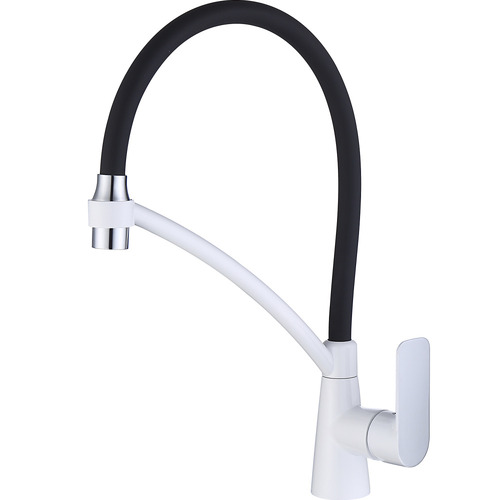 Смеситель для кухни с гибким изливом Gappo G4048-8 Хром-белый