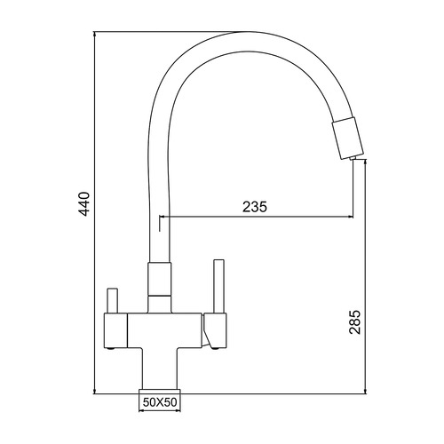 Смеситель для кухни с гибким изливом Gappo G4395-33 Золото
