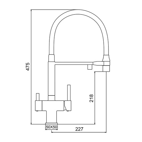 Смеситель для кухни с гибким изливом Gappo G4395-56 Чёрный