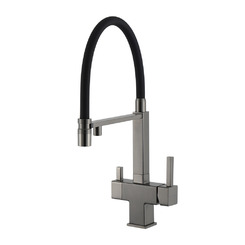 Смеситель для кухни с гибким изливом Gappo G4395-59 Оружейная сталь