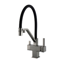 Смеситель для кухни с гибким изливом Gappo G4395-69 Оружейная сталь