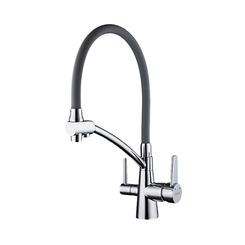 Смеситель для кухни с фильтром Gappo G4398-17 Хром-серый
