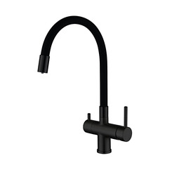 Смеситель для кухни с гибким изливом Gappo G4398-36 Чёрный