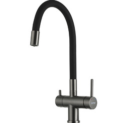 Смеситель для кухни с гибким изливом Gappo G4398-39 Оружейная сталь