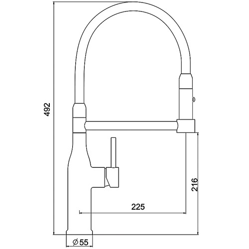 Смеситель для кухни с гибким изливом Gappo G4398-51 Чёрный