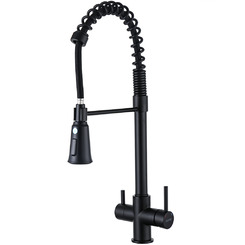 Смеситель для кухни с гибким изливом Gappo G4398-66 Чёрный