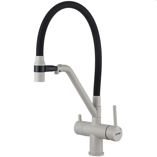 Смеситель для кухни с гибким изливом Gappo G4398-81 Белый