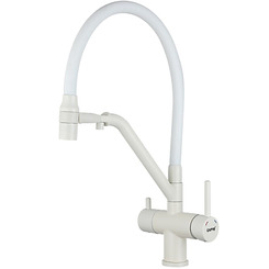Смеситель для кухни с гибким изливом Gappo G4398-88 Хром-белый