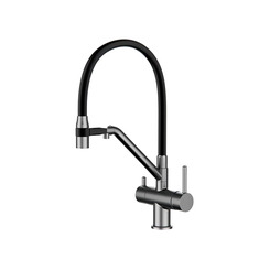 Смеситель для кухни с гибким изливом Gappo G4398-89 Чёрный