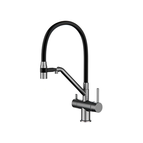 Смеситель для кухни с гибким изливом Gappo G4398-89 Чёрный