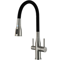 Смеситель для кухни с гибким изливом Gappo G4399-65 Сатин