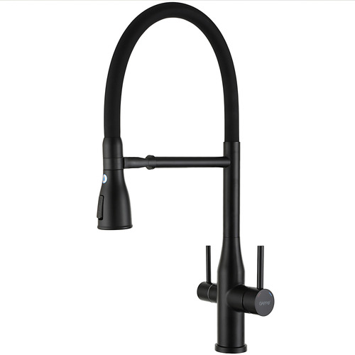 Смеситель для кухни с гибким изливом Gappo G4399-76 Чёрный