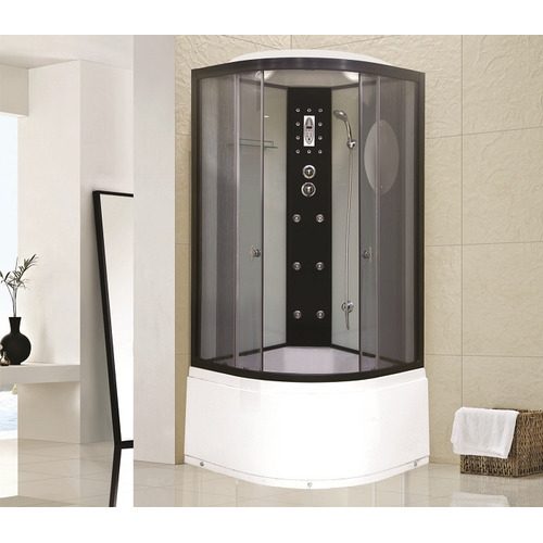 Душевая кабина Niagara Premium NG-1909-01 100х100 с гидромассажем чёрный профиль тонированное стекло