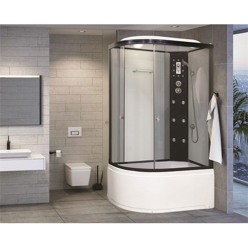 Душевая кабина Niagara Premium NG-1910-01L 120х80 с гидромассажем чёрный профиль тонированное стекло левая