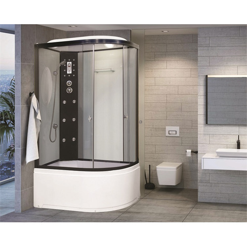 Душевая кабина Niagara Premium NG-1910-01R 120х80 с гидромассажем чёрный профиль тонированное стекло правая
