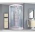 Душевая кабина Niagara Premium NG-3012-01 120х120 с гидромассажем профиль белый стекло с рисунком мозаика