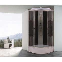 Душевая кабина Niagara Eco NG-3504-14 90х90 профиль серебро стекло с рисунком мозаика