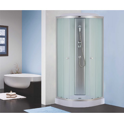 Душевая кабина Niagara Eco NG-4303-08 80х80 профиль серебро матовое стекло