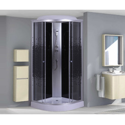 Душевая кабина Niagara Eco NG-4502-08 100х100 профиль серебро стекло с рисунком мозаика