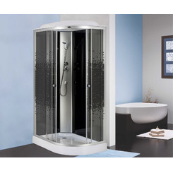 Душевая кабина Niagara Eco NG-4512-08L 120х80 профиль серебро стекло с рисунком мозаика левая