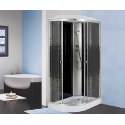 Душевая кабина Niagara Eco NG-4512-08R 120х80 профиль серебро стекло с рисунком мозаика правая